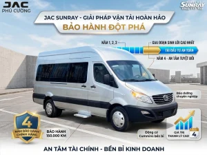 jac sunray 16 chỗ bảo hành 4 năm khuyến mãi trong tháng